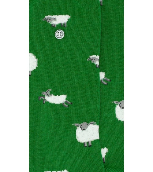 Schafe - Lustige Socken mit Motiv - Grün Alfredo Gonzales socke kuschelsocken für damen lustig herren farbige coole socken