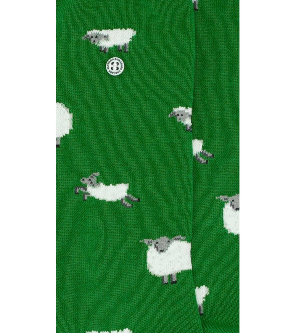 Moutons - Chaussettes fantaisie en coton - Vert Alfredo Gonzales jolies pour femme originales pour homme chausset rigolotes d...