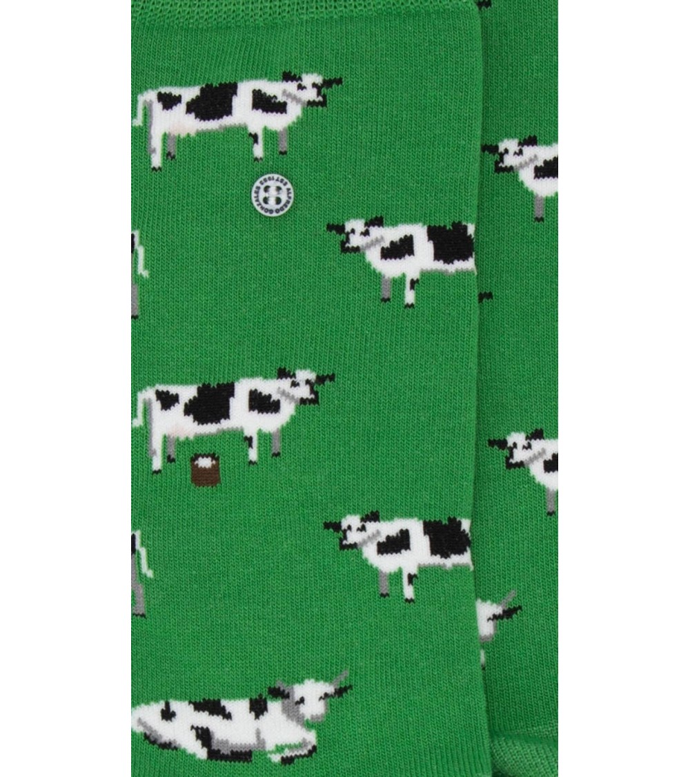 Kühe - Lustige Socken mit Motiv - Grün Alfredo Gonzales socke kuschelsocken für damen lustig herren farbige coole socken