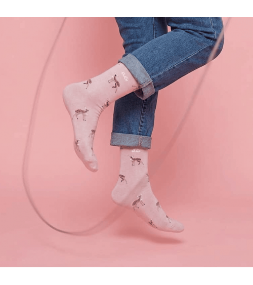 Biches - Chaussettes en coton bio - Rose Alfredo Gonzales jolies pour femme originales pour homme chausset rigolotes drole Su...