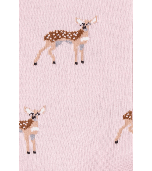 Deer - Fun Organic Cotton Socks - Pink