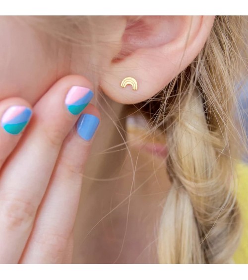 Arcobaleno - Orecchini placcata oro Adorabili Paris eleganti particolari da donna bambina