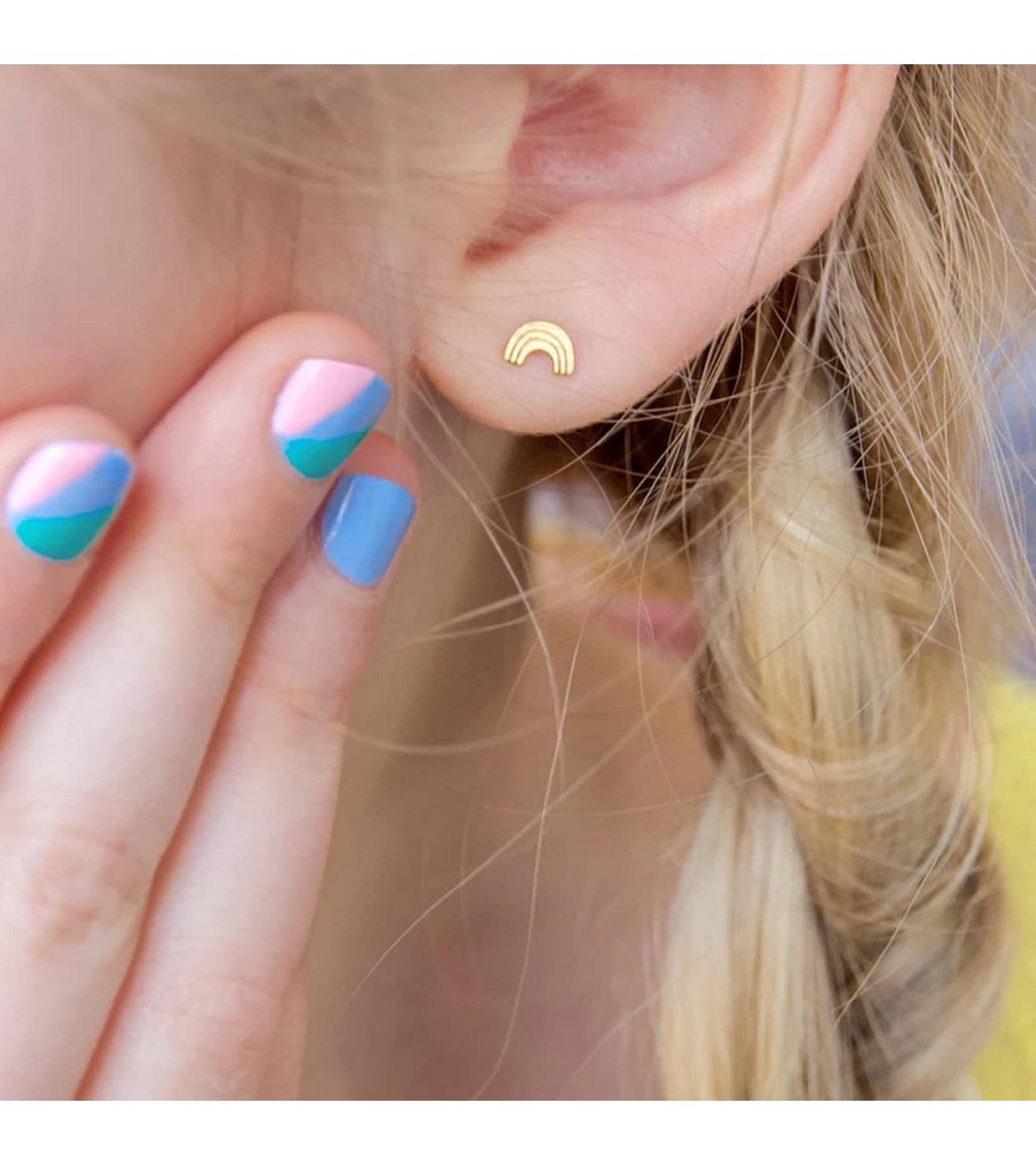 Rainbow - Gold plated earrings Adorabili Paris cute fashion design designer for women