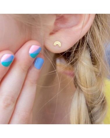 Rainbow - Gold plated earrings Adorabili Paris cute fashion design designer for women