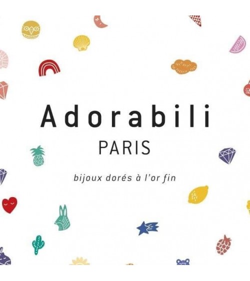 Hearts - Gold plated hoop earrings Adorabili Paris cute fashion design designer for women