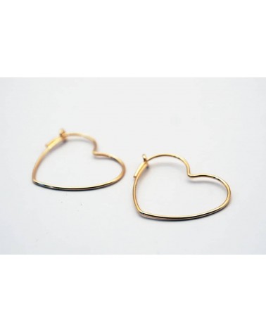 Hearts - Gold plated hoop earrings Adorabili Paris cute fashion design designer for women
