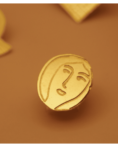 Eve - Pin's doré à l'or fin Adorabili Paris pins rare métal originaux bijoux suisse