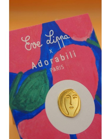 Eve - Spilla placcata oro Adorabili Paris spiritose spille colorate particolari eleganti donna da giacca uomo