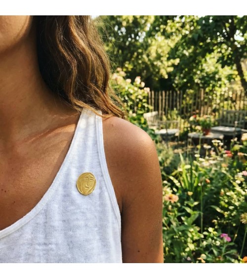 Eve - Pin's doré à l'or fin Adorabili Paris pins rare métal originaux bijoux suisse