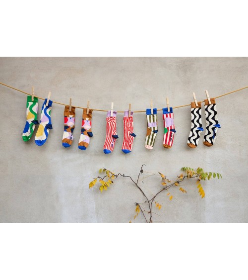 Wiggle - Chaussettes originales pour femme en coton bio Donna Wilson jolies pour femme originales pour homme chausset rigolot...