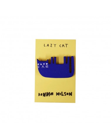 Pin's Chat paresseux - Pin's chat en bois Donna Wilson luxe pour femme homme Suisse Kitatori