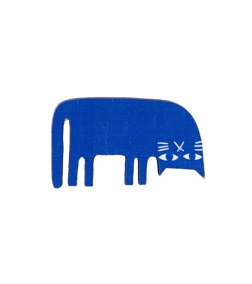 Pin's Chat paresseux - Pin's chat en bois Donna Wilson luxe pour femme homme Suisse Kitatori