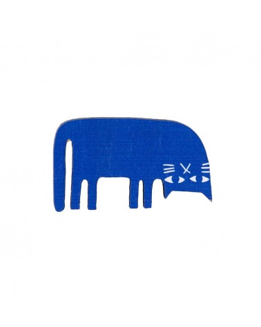 Lazy Cat Pin Badge - Wooden Pin Donna Wilson scarves for women mens scarf Kitatori Switzerland