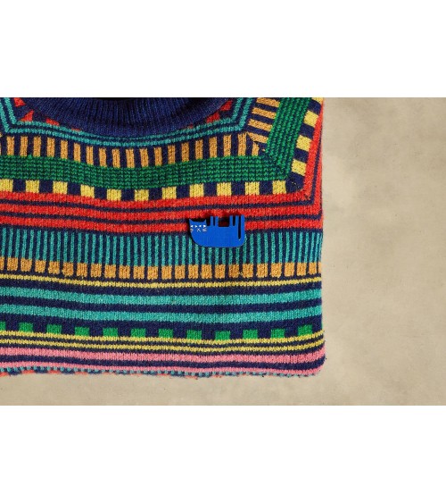 Spilla Gatto Pigro - Spilla in legno Donna Wilson sciarpa inglese per donna da uomo per donna sciarpe di lana eleganti