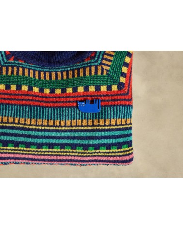 Faule Katze Pin - Pin Anstecker aus holz Donna Wilson Damen Winter Winterschal Herrenschal woll schal mit fransen SChweiz kau...