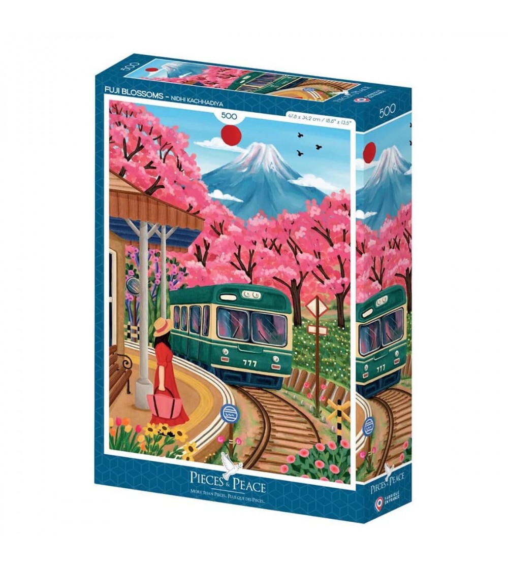 Fuji Blossoms - Puzzle 500 pièces Pieces & Peace jeu de puzzle design original moderne cool