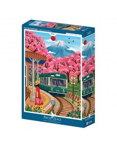 Fuji Blossoms - Puzzle 500 Teile Pieces & Peace  coole lustige schöne puzzle kaufen shönes motiv