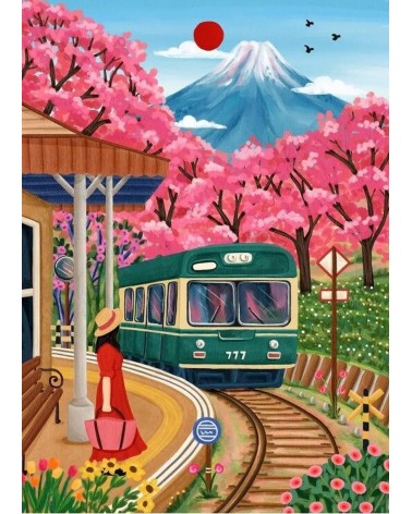 Fuji Blossoms - Puzzle 500 Teile Pieces & Peace  coole lustige schöne puzzle kaufen shönes motiv