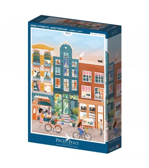Neun Straßen, Amsterdam - Puzzle 500 Teile Pieces & Peace  coole lustige schöne puzzle kaufen shönes motiv