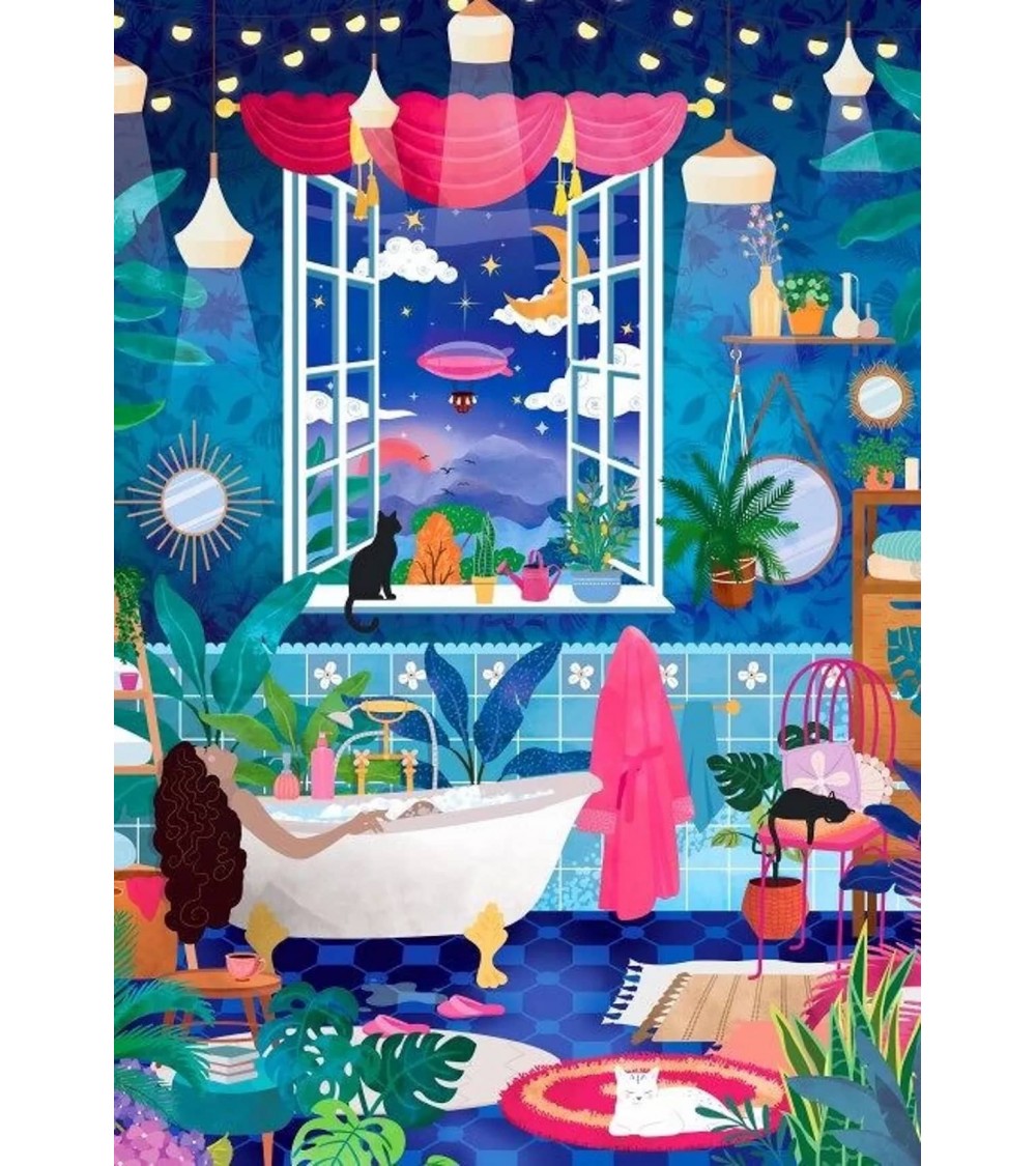 Bubbles and Stars - 1000 piece jigsaw puzzle Pieces & Peace art puzzle jigsaw adult picture puzzles