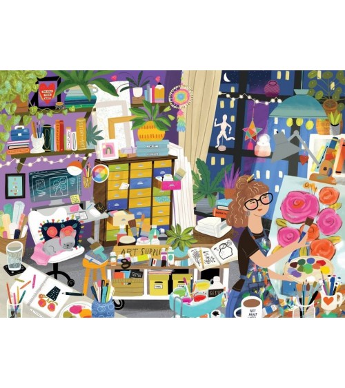 Il Mio Luogo Preferito: Lo Studio d’Arte - Puzzle 1000 pezzi Pieces & Peace Kitatori