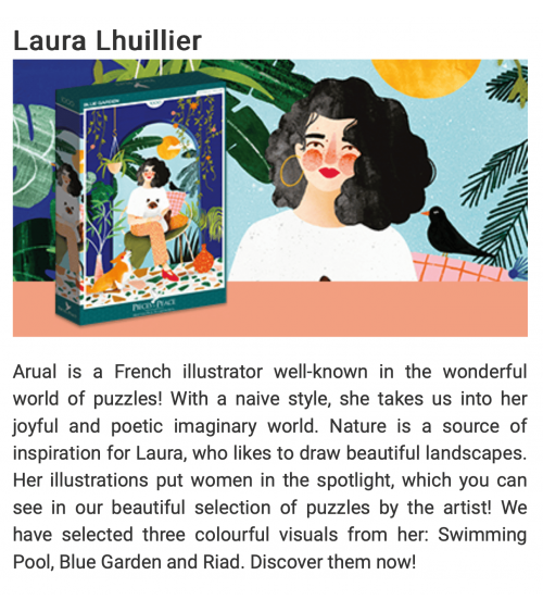 Jardin Bleu - Puzzle 1000 pièces Pieces & Peace jeu de puzzle design original moderne cool