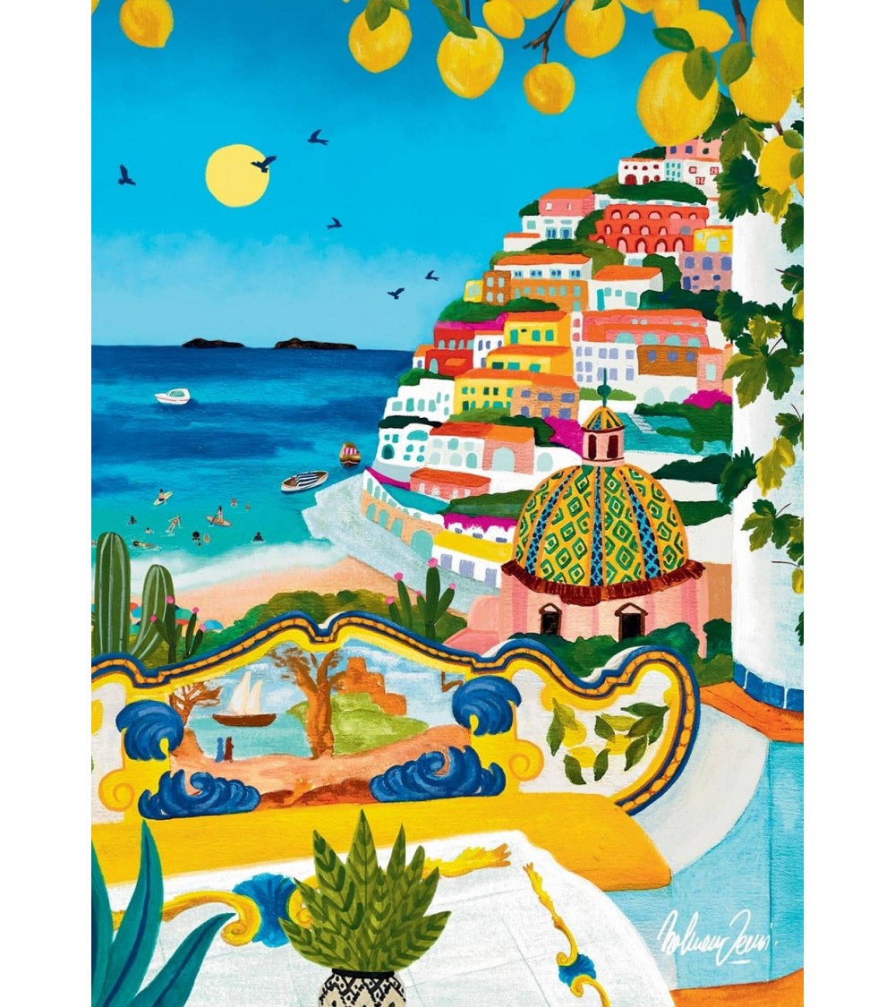 Positano - Puzzle 1000 Teile Pieces & Peace  coole lustige schöne puzzle kaufen shönes motiv