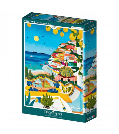 Positano - 1000 piece jigsaw puzzle Pieces & Peace art puzzle jigsaw adult picture puzzles