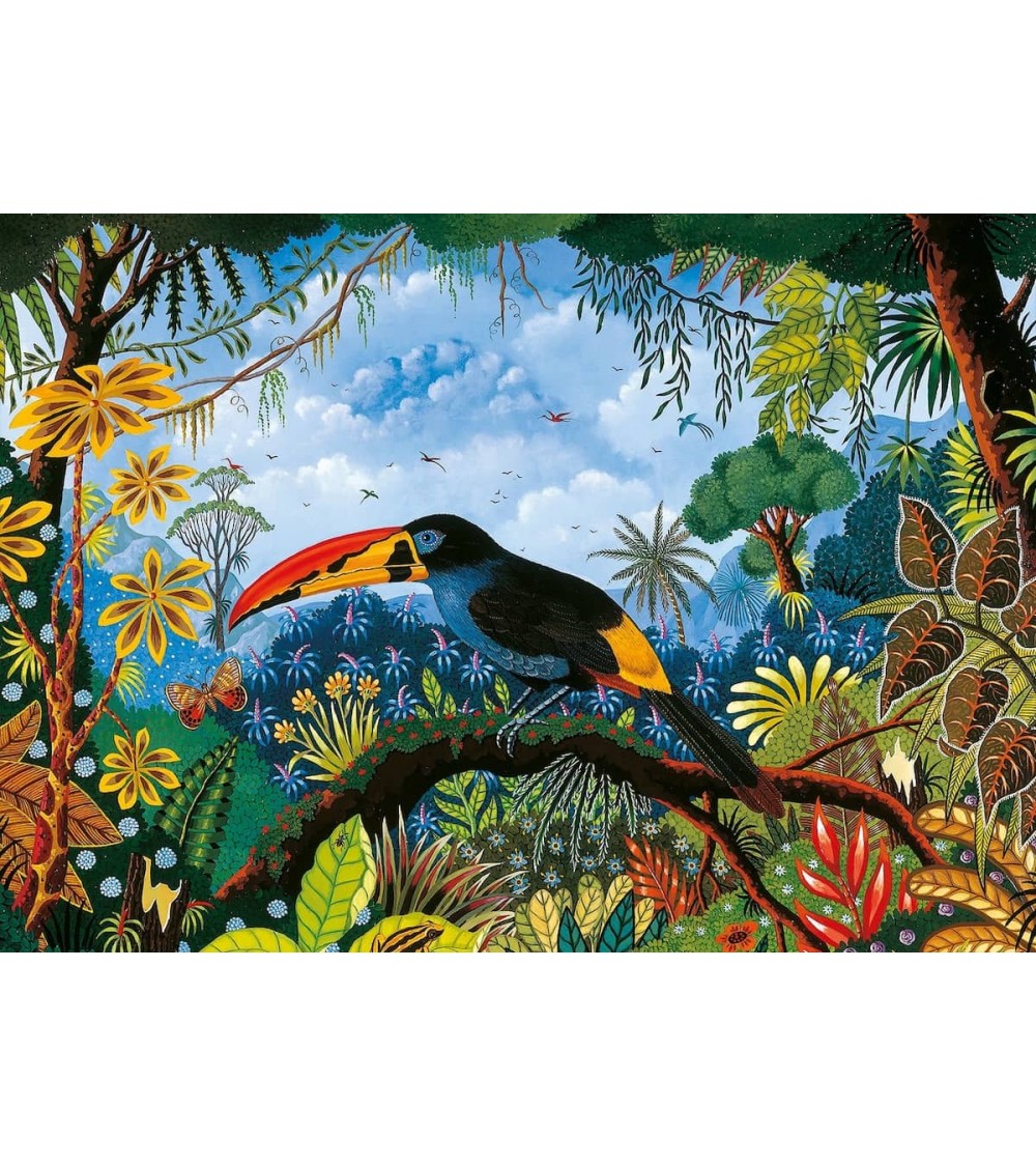 Blue Toucan - 1000 piece jigsaw puzzle Pieces & Peace art puzzle jigsaw adult picture puzzles