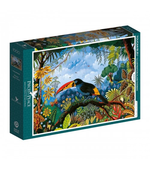 Blauer Tukan - Puzzle 1000 Teile Pieces & Peace  coole lustige schöne puzzle kaufen shönes motiv