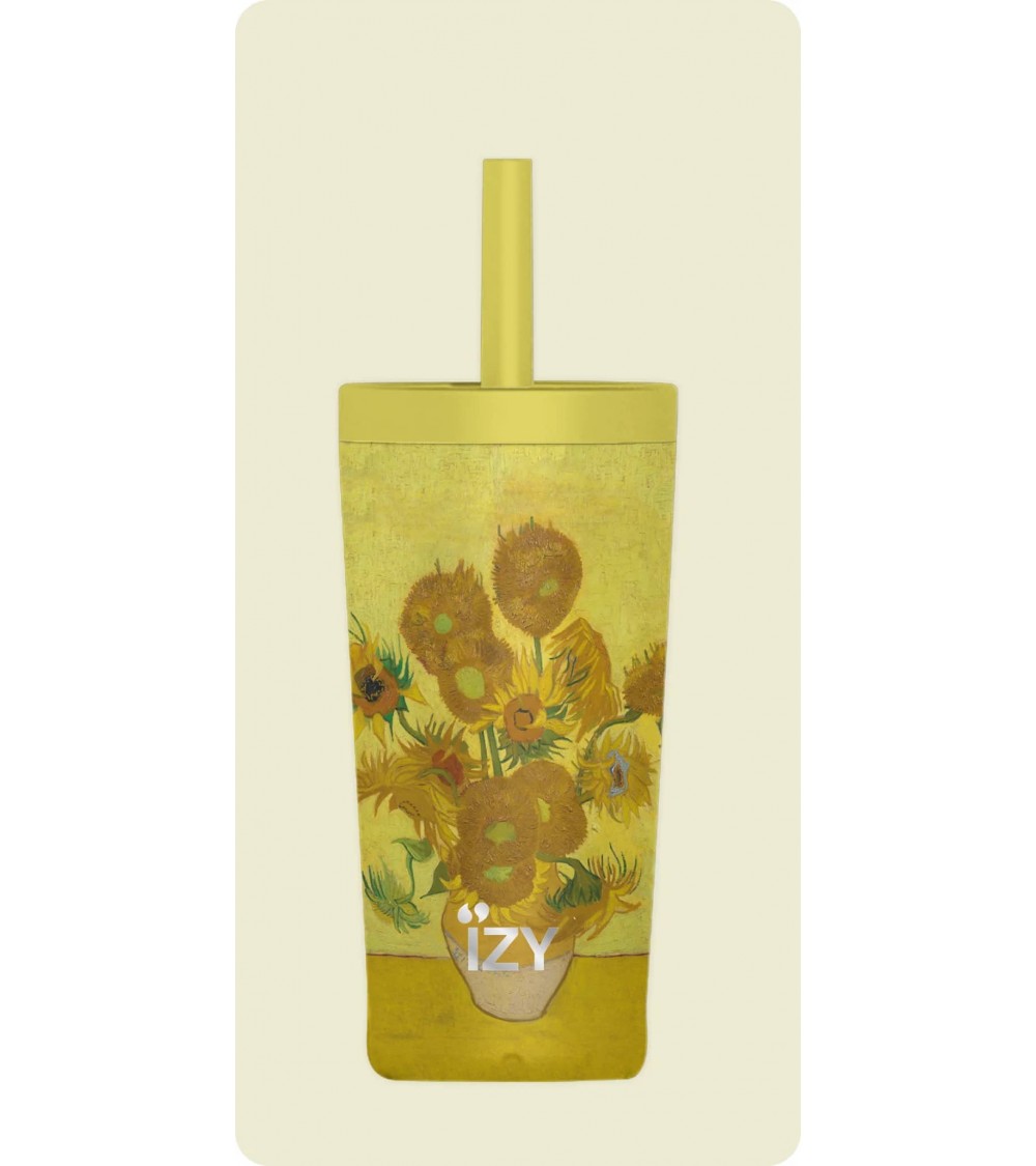 I Girasoli di van Gogh - Borraccia termica con cannuccia 500ML IZY Bottles borracce termiche