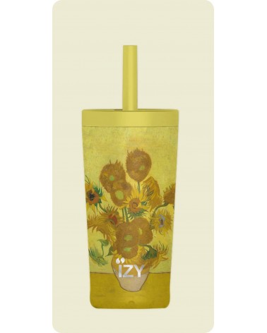 Van Gogh's Sunflowers - 500ML Insulated Tumbler with Straw IZY Bottles best water bottle