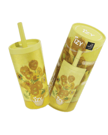 I Girasoli di van Gogh - Borraccia termica con cannuccia 500ML IZY Bottles borracce termiche