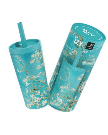 Van Gogh's Almond Blossom - 500ML Insulated Tumbler with Straw IZY Bottles best water bottle