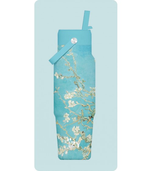 Van Goghs Mandelbaum in Blüte - Thermo Trinkflasche 900ML IZY Bottles trink thermos flaschen wasserflaschen sport kaufen
