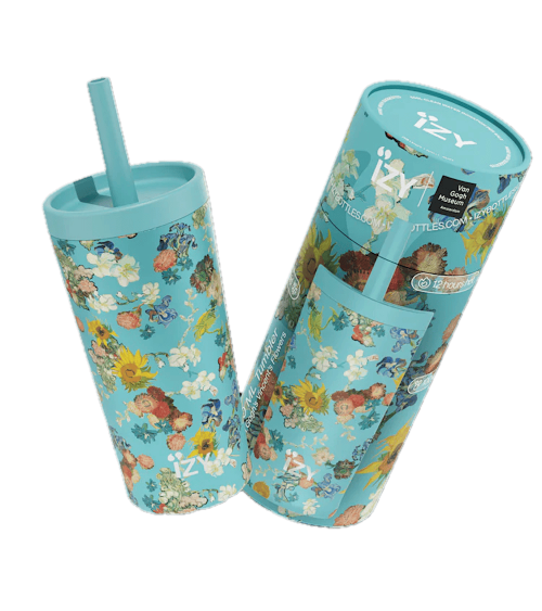 Vincent van Gogh's Flowers - 500ML Insulated Tumbler with Straw IZY Bottles best water bottle