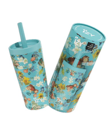 Vincent van Gogh Blumen - Thermo Trinkflasche mit Strohhalm IZY Bottles trink thermos flaschen wasserflaschen sport kaufen