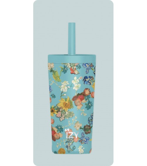 I fiori di Vincent van Gogh - Borraccia termica con cannuccia IZY Bottles borracce termiche