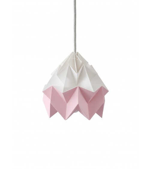 Moth Blanc & Rose - Abat-jour en papier pour suspension Studio Snowpuppe lampe moderne original