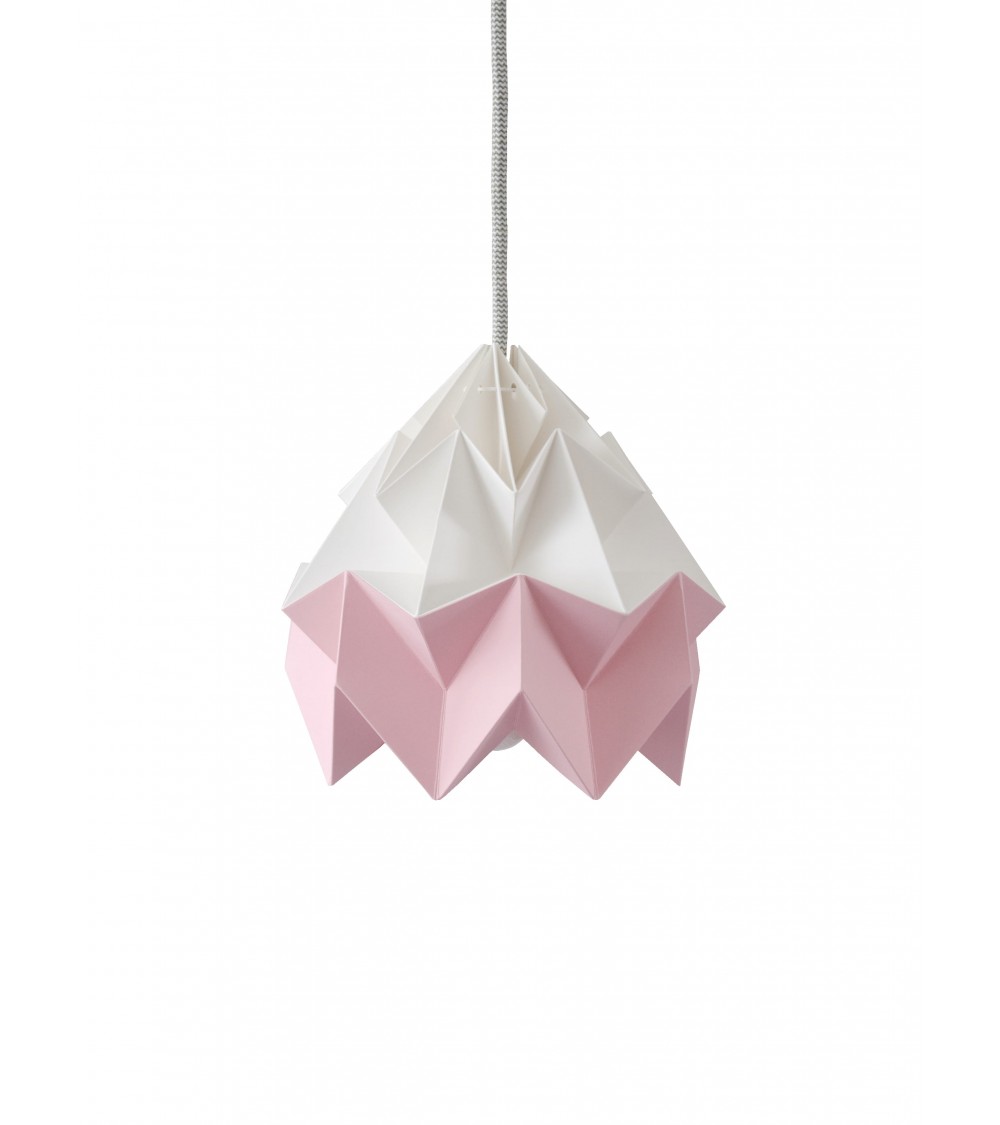 Moth Blanc & Rose - Abat-jour en papier pour suspension Studio Snowpuppe lampe moderne original