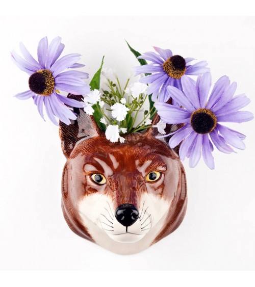 Renard - Vase mural en céramique Quail Ceramics design fleur décoratif original kitatori suisse