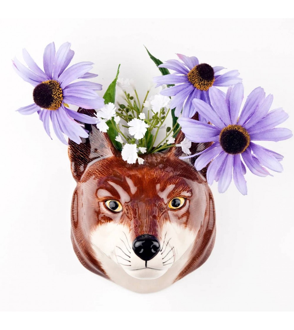 Renard - Vase mural en céramique Quail Ceramics design fleur décoratif original kitatori suisse