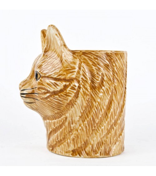 Vincent - Portapenne e Vasi per piante - Gatto rosso Quail Ceramics da scrivania eleganti design originali bambina particolari
