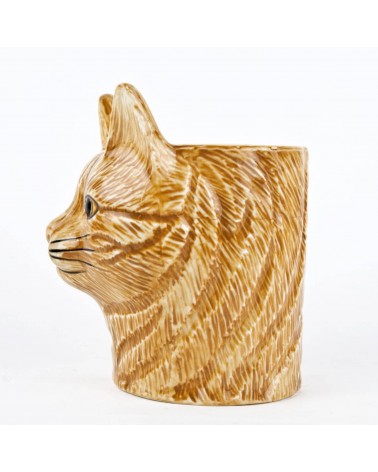 Vincent - Portapenne e Vasi per piante - Gatto rosso Quail Ceramics da scrivania eleganti design originali bambina particolari