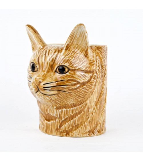 Vincent - Portapenne e Vasi per piante - Gatto rosso Quail Ceramics da scrivania eleganti design originali bambina particolari
