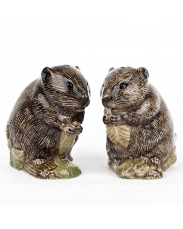 Campagnols - Salière et poivrier original en céramique Quail Ceramics design sel saliere poivrier salier poivrière