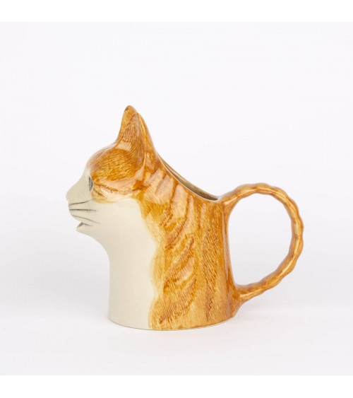Squash - Originale lattiera in ceramica - Gatto rosso e bianco Quail Ceramics brocca per latte lattiera caraffa latte piccola