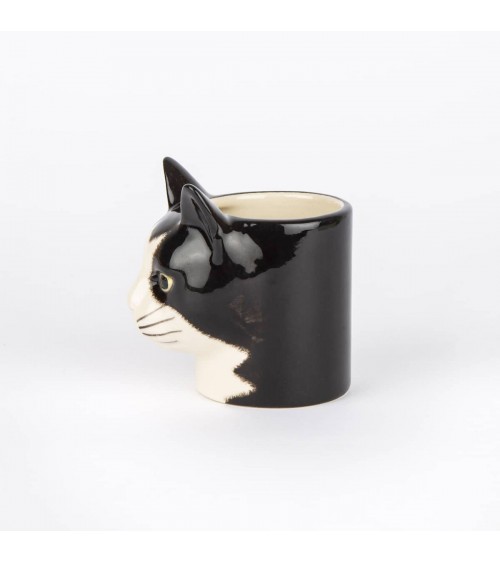 Barney - Ceramic mini pot - Black and white cat