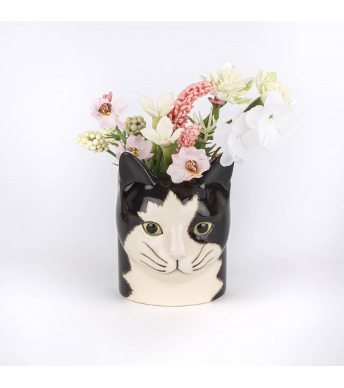 Barney - Mini vaso in ceramica - Gatto bianco e nero
