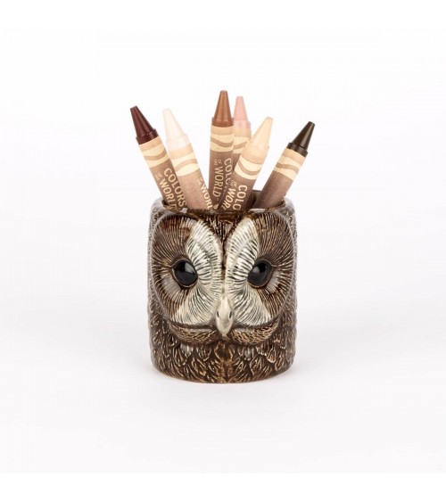 Chouette hulotte - Mini pot en céramique